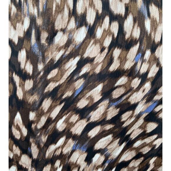 Vince Camuto skirt leopard print side ruffle hem satin a-line midi size 1X - Picture 5 of 9